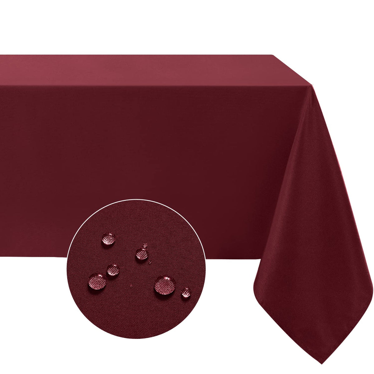 Softalker Rectangle Tablecloth, Waterproof Table Cloths Wrinkle Free Fabric Washable Polyester Table Cover for Dining Tables Party Outdoor Camping Parties Buffet - 60 x 102 inch, Orange