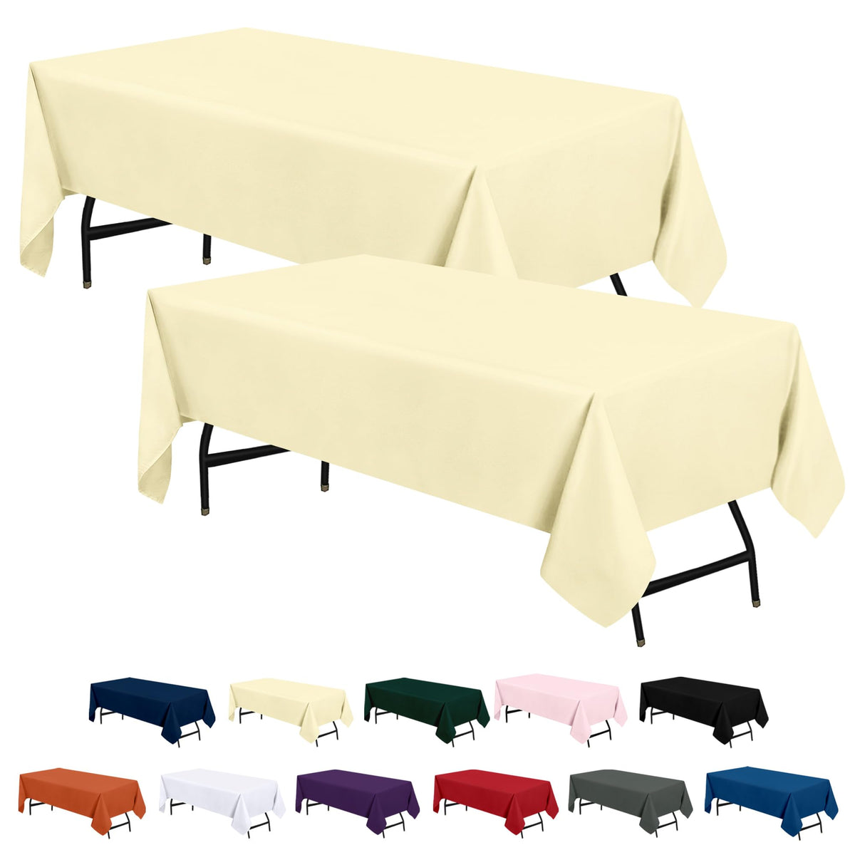 Utopia Kitchen Rectangle Table Cloth 1 Pack [90x132 Inches, White]