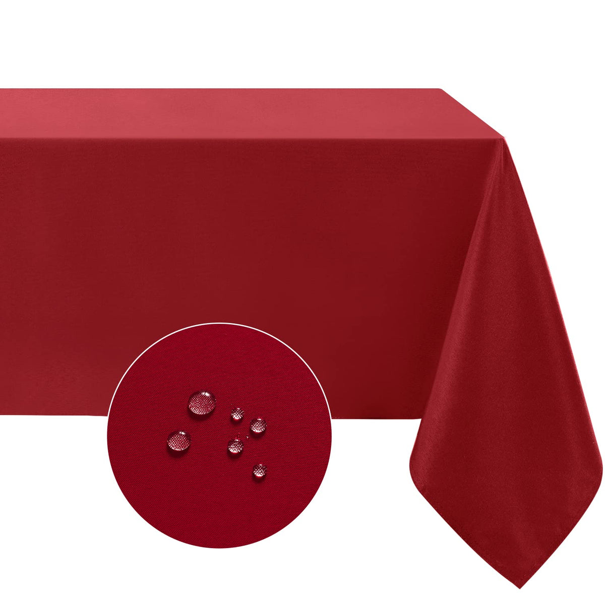 Softalker Rectangle Tablecloth, Waterproof Table Cloths Wrinkle Free Fabric Washable Polyester Table Cover for Dining Tables Party Outdoor Camping Parties Buffet - 60 x 120 inch, Orange
