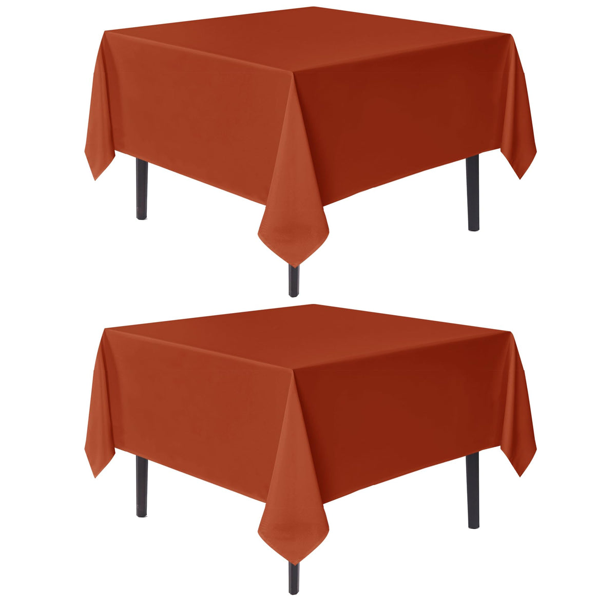 sancua Natural Square Tablecloth 54x54 Inch Fabric Card Table Cloth, 2 Pack