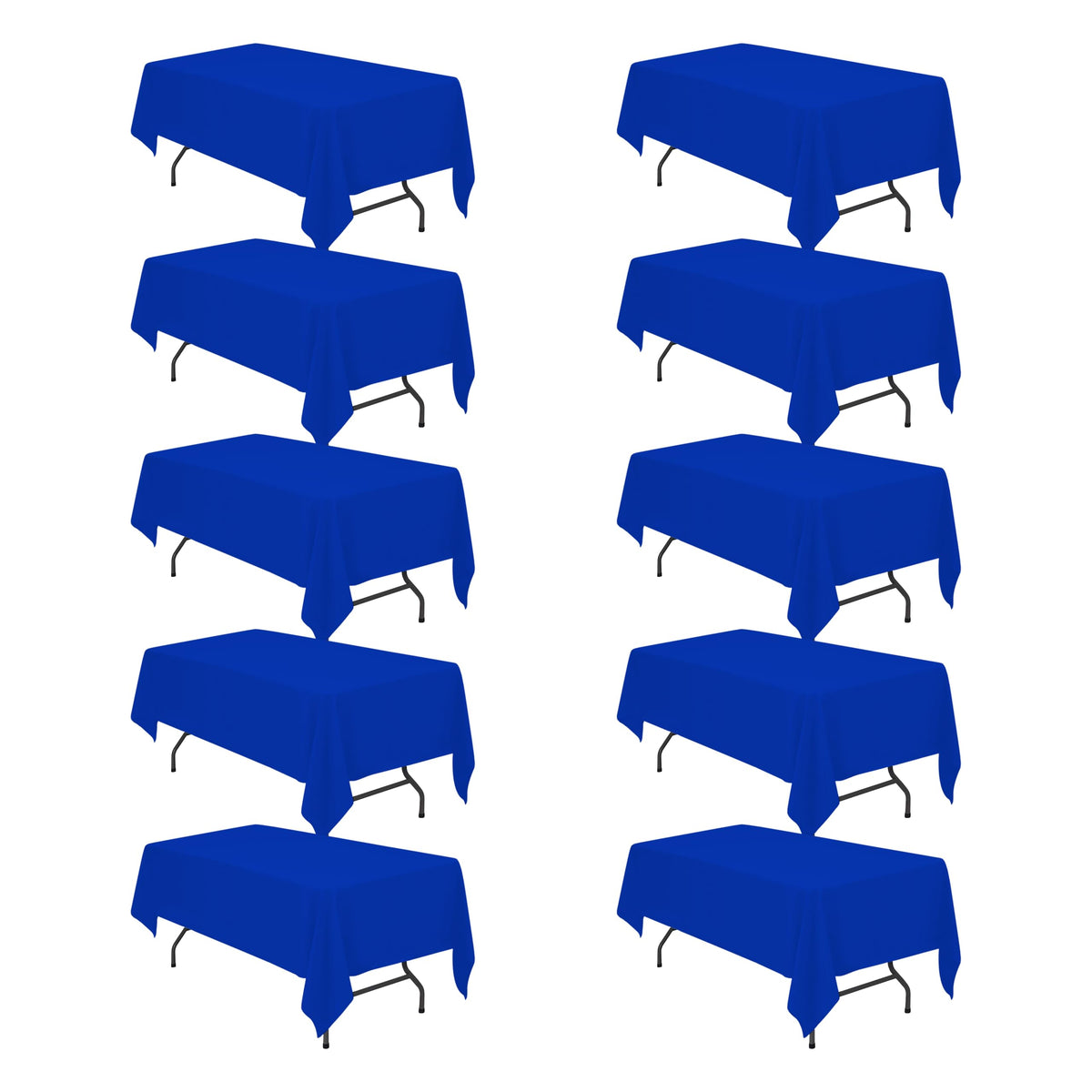 BRILLMAX 6 Pack Ivory Tablecloths 90x156 Inch for 8ft Rectangle Tables