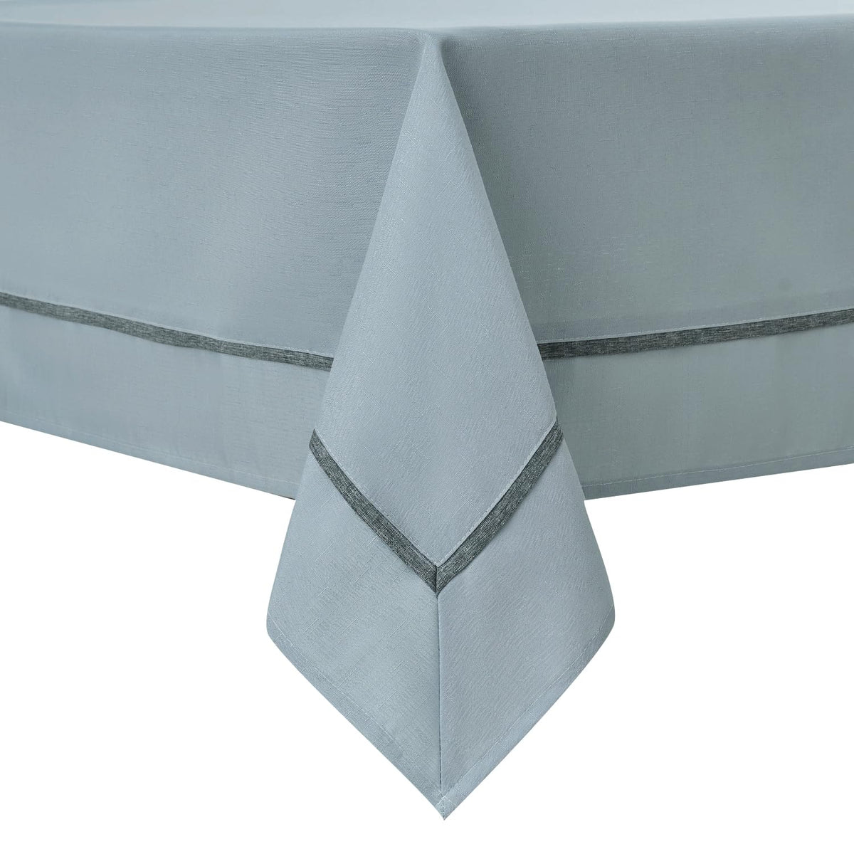 EHouseHome Heavy Duty Fabric Tablecloth with White Lace-Waterproof/Wrinkle Free/Stain Resistant/Oil Proof-for Dining,Indoor&Outdoor,Wedding,Holiday,White,Rectangle 60x120Inch
