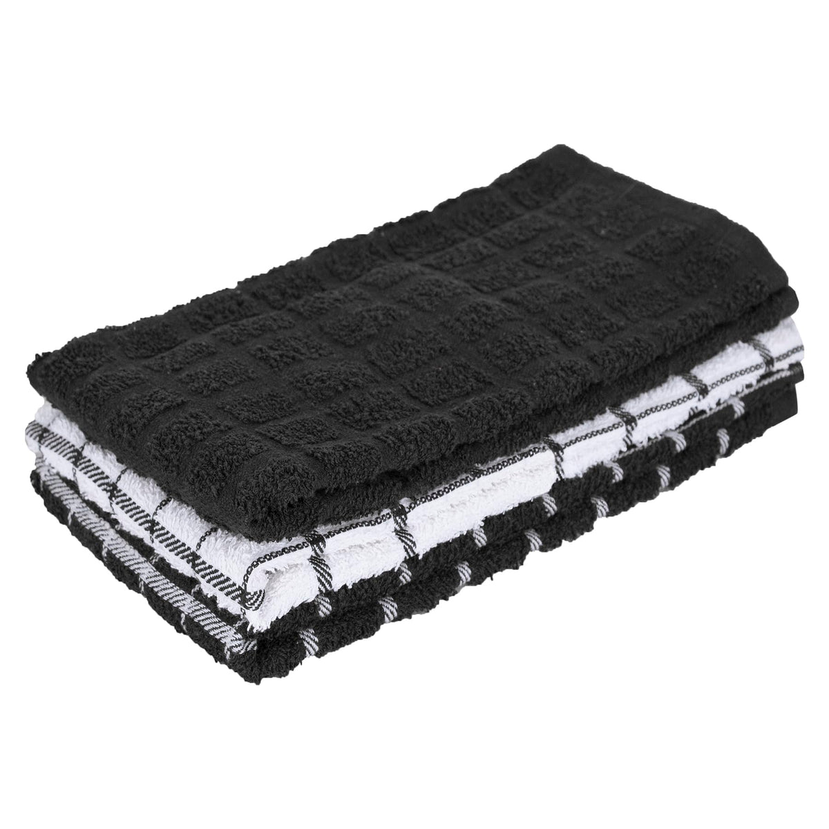 Ritz Premium 100% Cotton Terry Check Kitchen Dish Cloths - Highly Absorbent, Super Soft, Long-Lasting, 12"x12", 6-Pack, Federal Blue