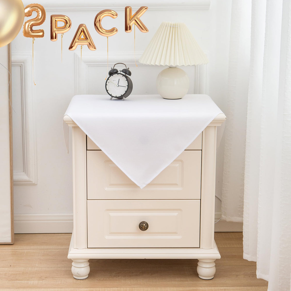 sancua Rectangle Tablecloth, 60 x 84 Inch, White