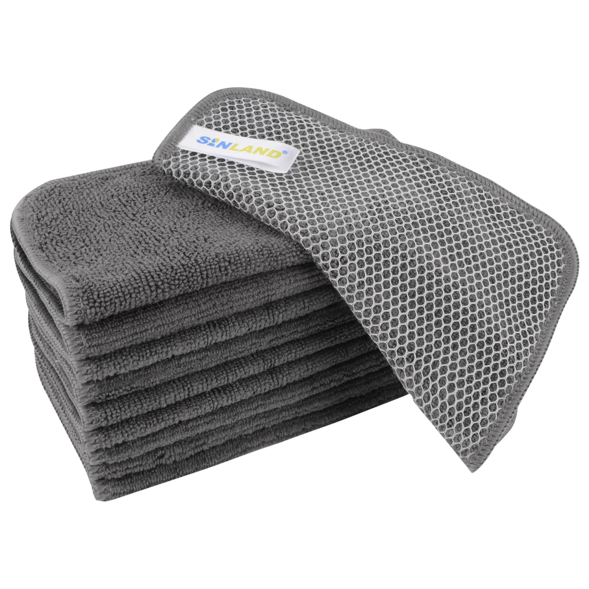 SINLAND Dish Cloth for Washing Dishes Kitchen Washcloth Cleaning Cloth