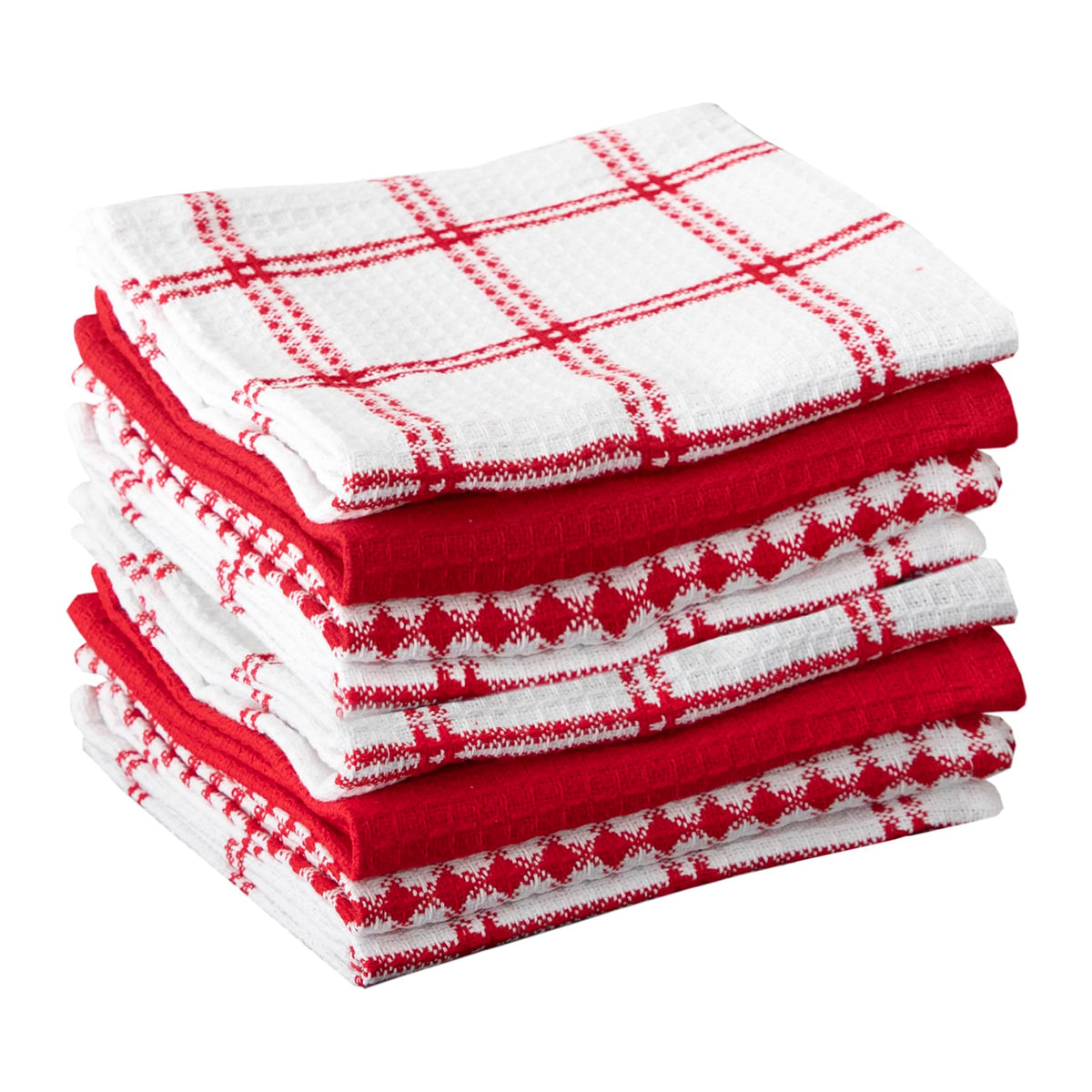 T-Fal Premium Waffle Dish Cloths: Highly Absorbent, Super Soft Long Lasting - 100% Cotton, 12"x13" Towel for Cleaning & Drying, (4-Pack), Cool