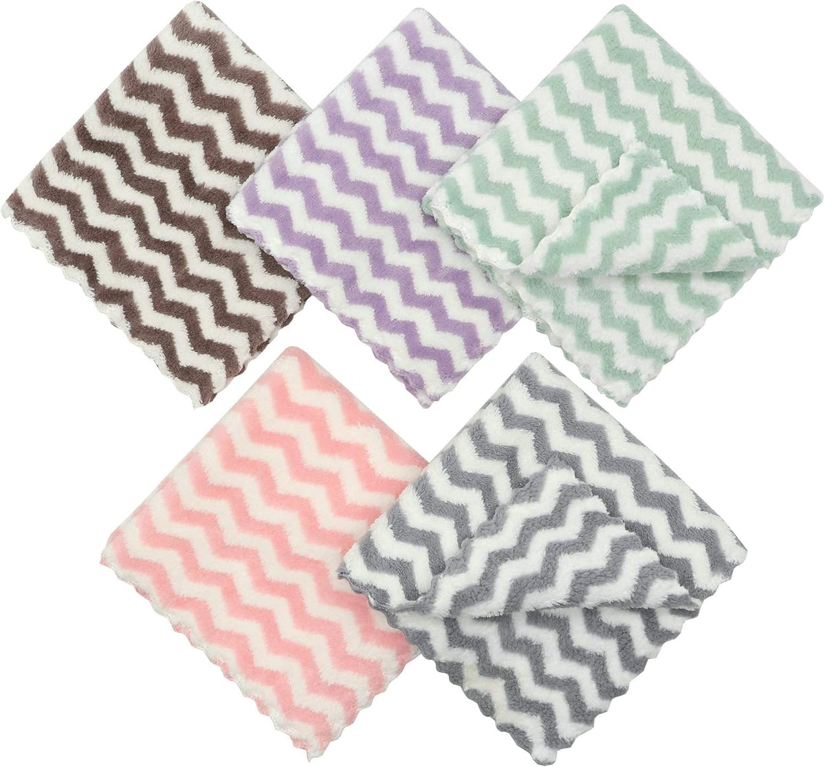 Microfiber Cleaning Cloth, 10 Pack Dish Rags, 12inx12in, Mix Color