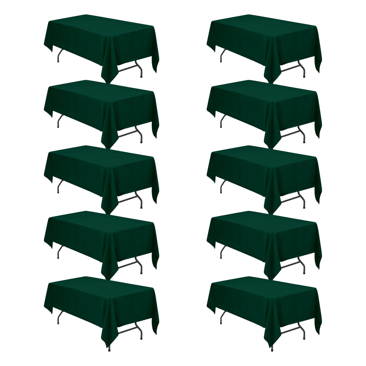 BRILLMAX 6 Pack Ivory Tablecloths 90x156 Inch for 8ft Rectangle Tables