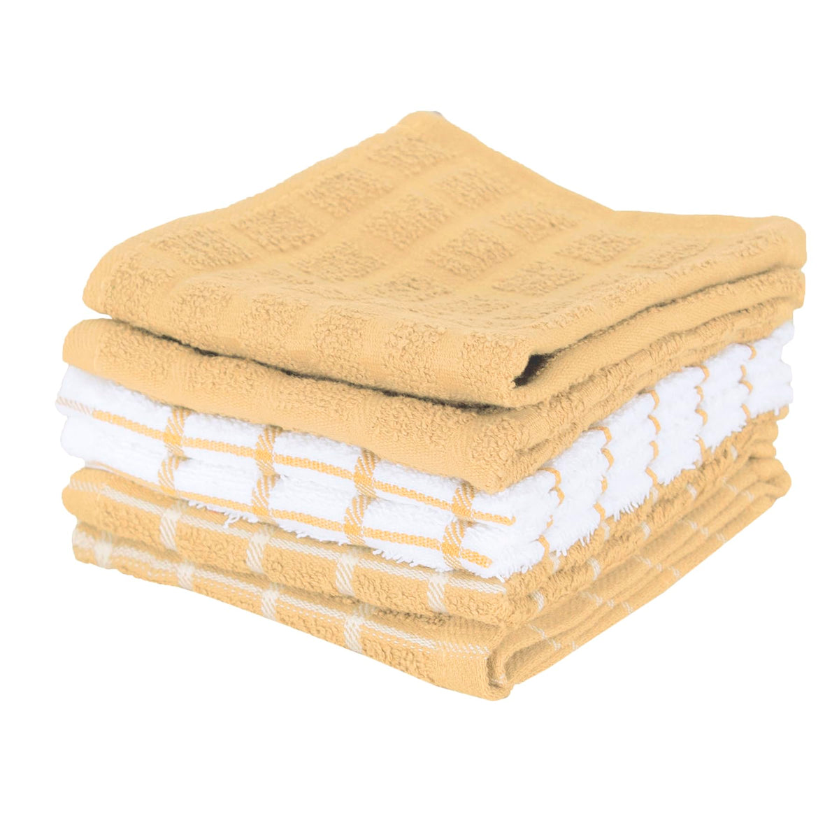 Ritz Premium 100% Cotton Terry Check Kitchen Dish Cloths - Highly Absorbent, Super Soft, Long-Lasting, 12"x12", 6-Pack, Federal Blue
