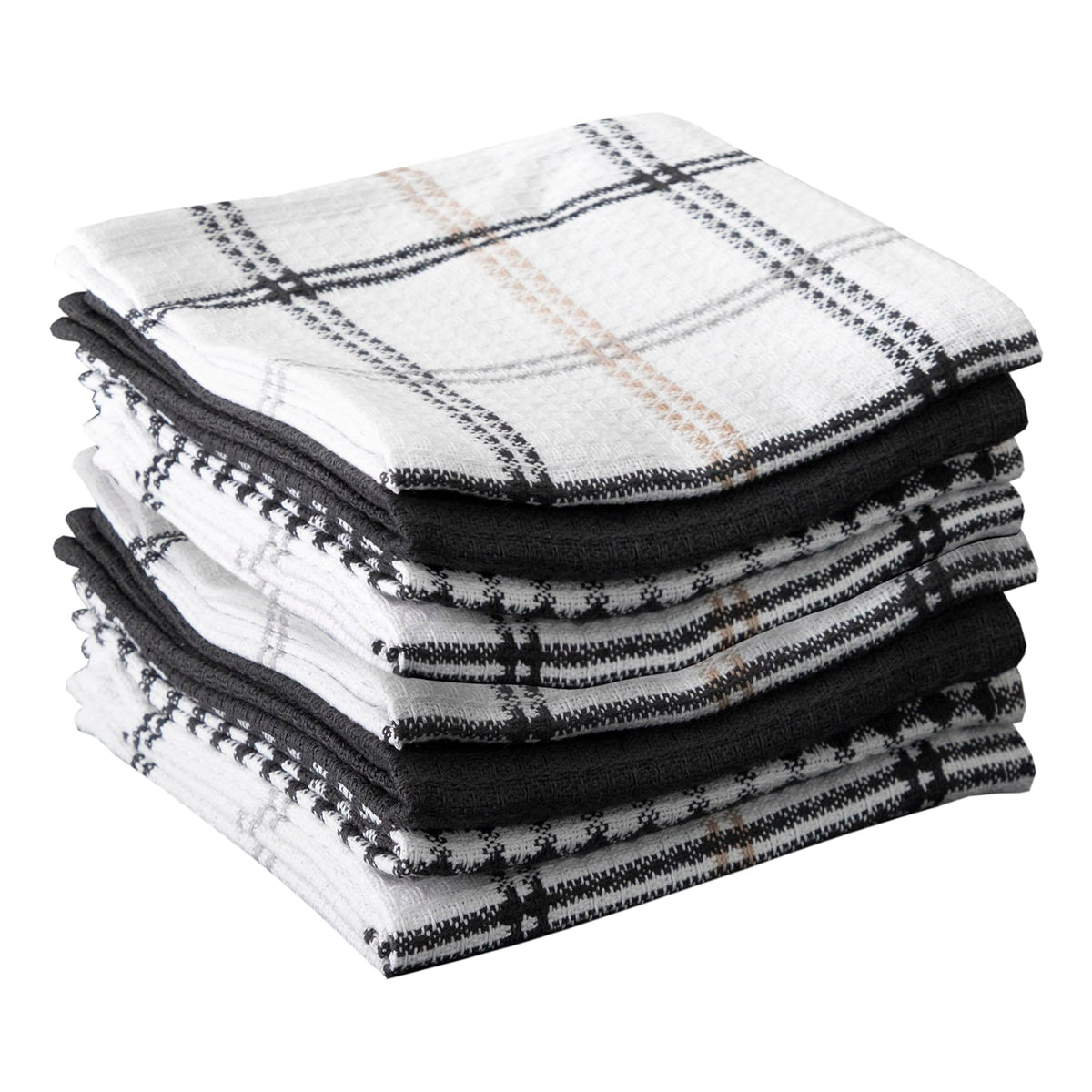 T-Fal Premium Waffle Dish Cloths: Highly Absorbent, Super Soft Long Lasting - 100% Cotton, 12"x13" Towel for Cleaning & Drying, (4-Pack), Cool