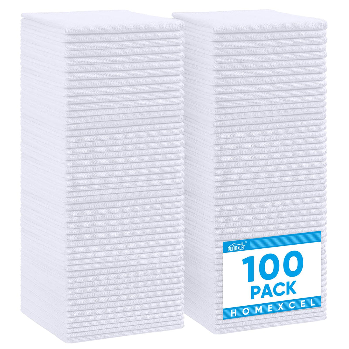 HOMEXCEL 12PK Microfiber Cleaning Cloth, Cleaning Rag for Home, 11.5x11.5in