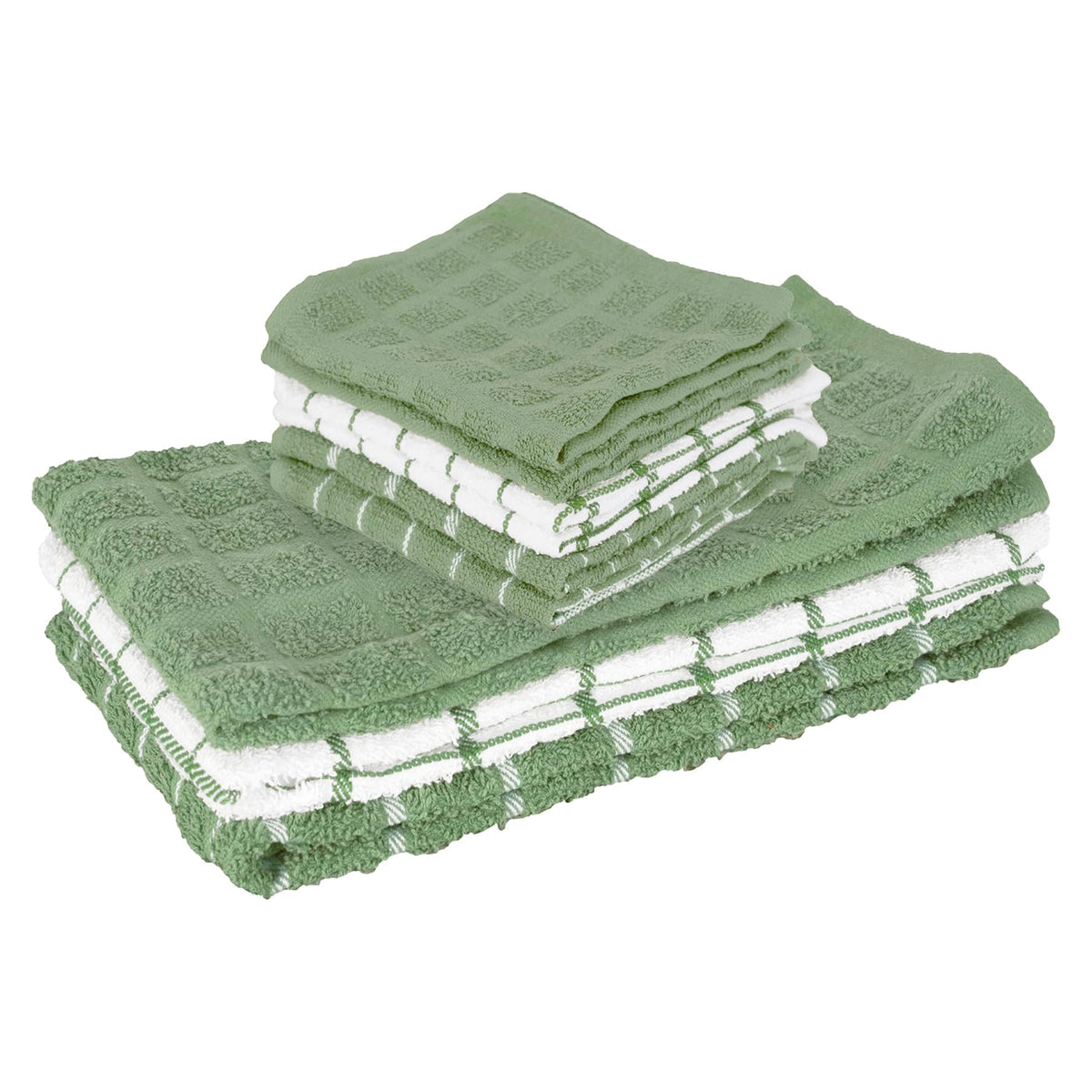 Ritz Premium 100% Cotton Terry Check Kitchen Dish Cloths - Highly Absorbent, Super Soft, Long-Lasting, 12"x12", 6-Pack, Federal Blue