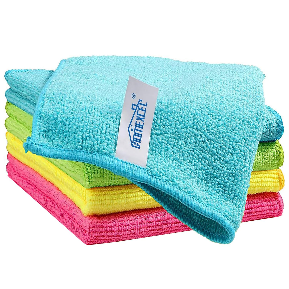 HOMEXCEL 12PK Microfiber Cleaning Cloth, Cleaning Rag for Home, 11.5x11.5in