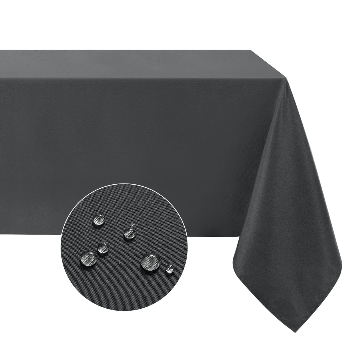 Softalker Rectangle Tablecloth, Waterproof Table Cloths Wrinkle Free Fabric Washable Polyester Table Cover for Dining Tables Party Outdoor Camping Parties Buffet - 60 x 102 inch, Orange