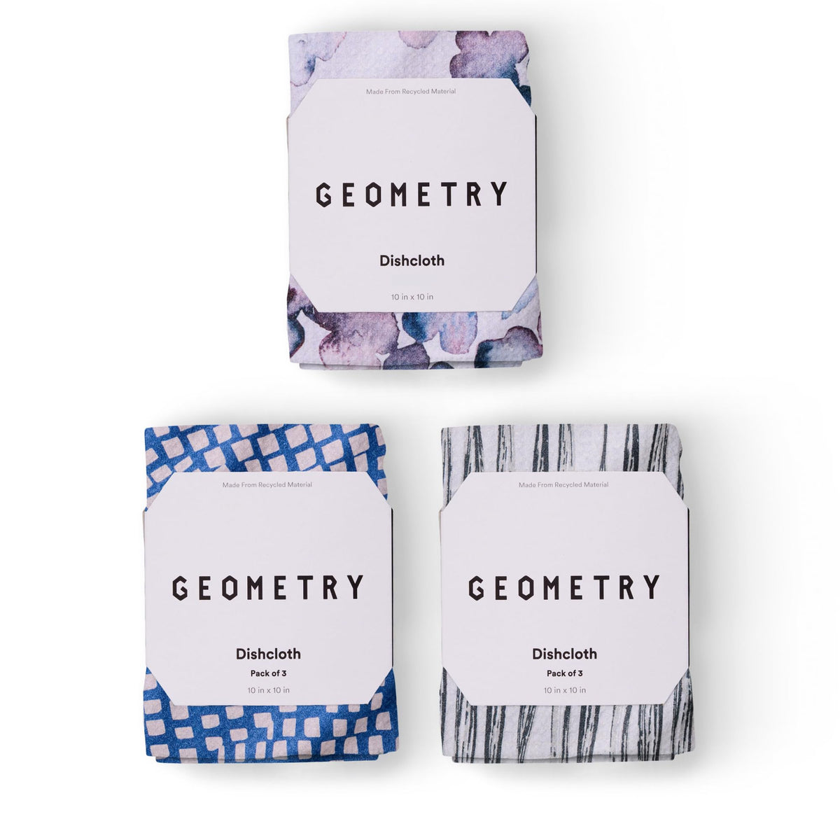 GEOMETRY Kitchen Dish Cloths - Quick Dry Dishcloths for Kitchen - Premium Dish Rags with Geoweave - 3-Pieces Autumn Checkers