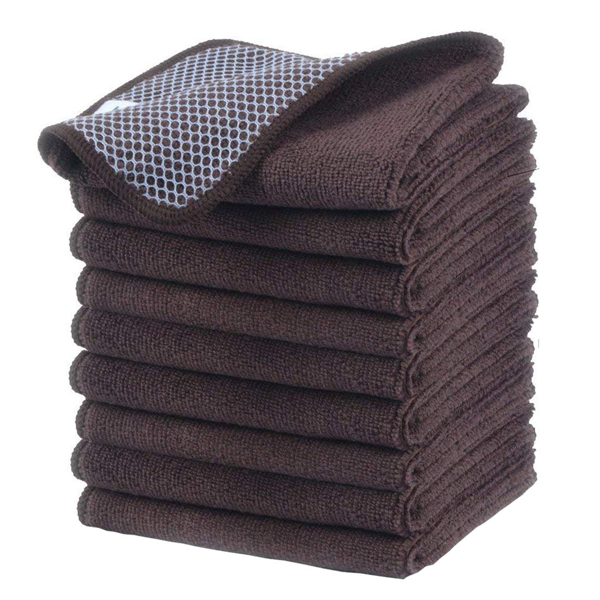 KinHwa Dish Cloths for Washing Dishes with Scrub Side, Microfiber Dish Rags