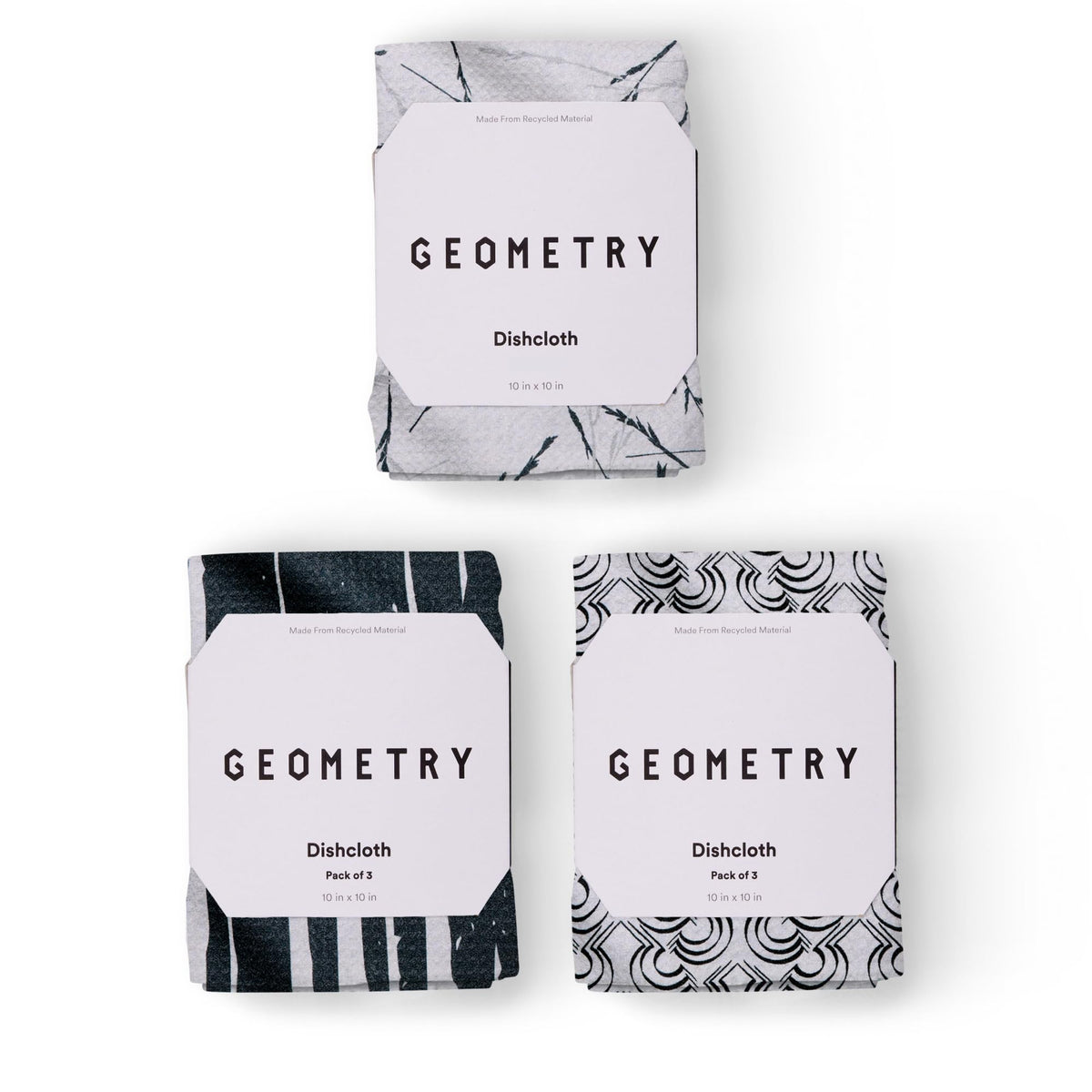 GEOMETRY Kitchen Dish Cloths - Quick Dry Dishcloths for Kitchen - Premium Dish Rags with Geoweave - 3-Pieces Autumn Checkers