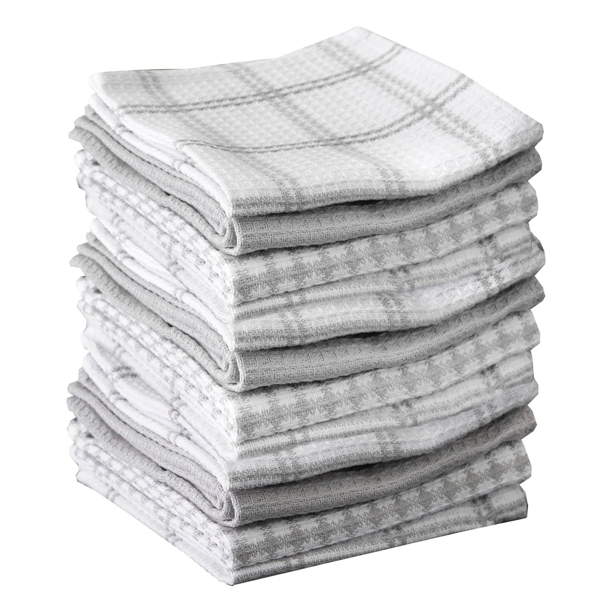 T-Fal Premium Waffle Dish Cloths: Highly Absorbent, Super Soft Long Lasting - 100% Cotton, 12"x13" Towel for Cleaning & Drying, (4-Pack), Cool