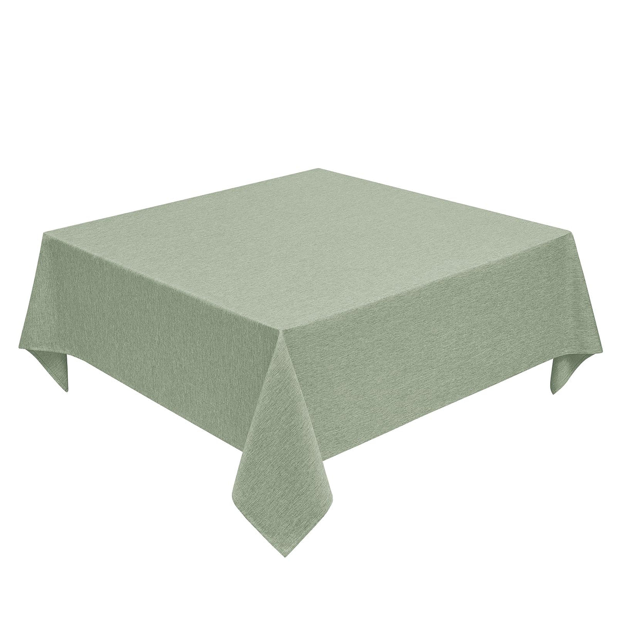 Decorelia Sage Green Linen Textured Tablecloth Rectangular 52 x70 Inch