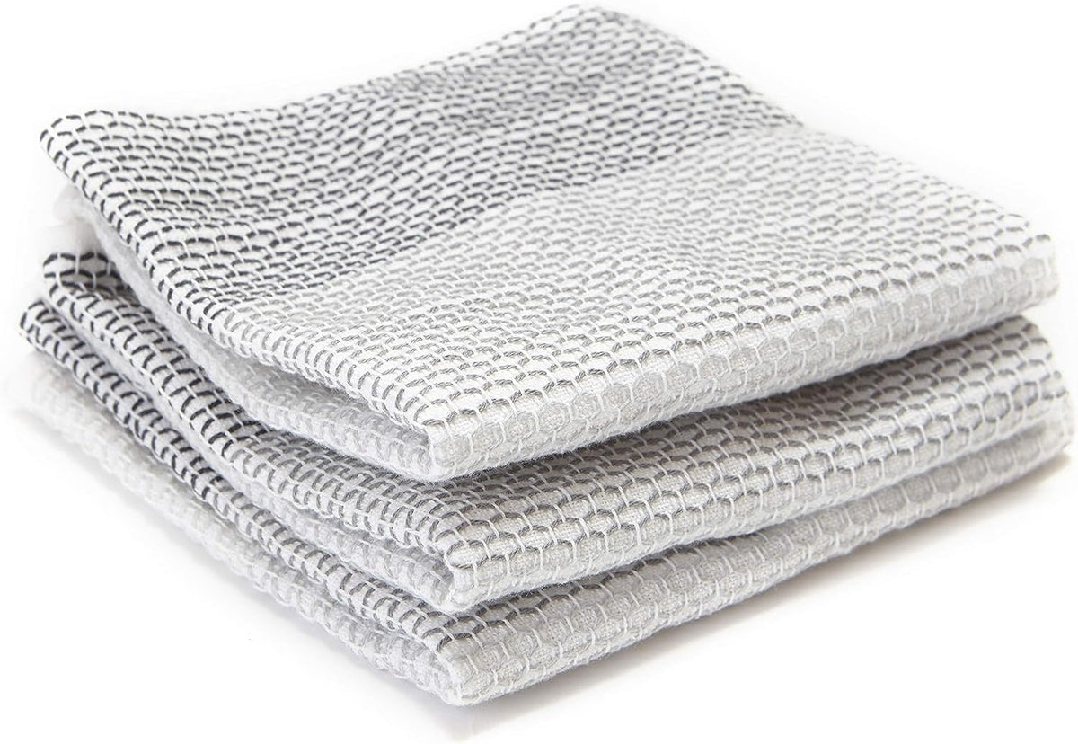 Full Circle Tidy 100% Organic Cotton Dish Cloths 3 Pack, Kitchen Towels