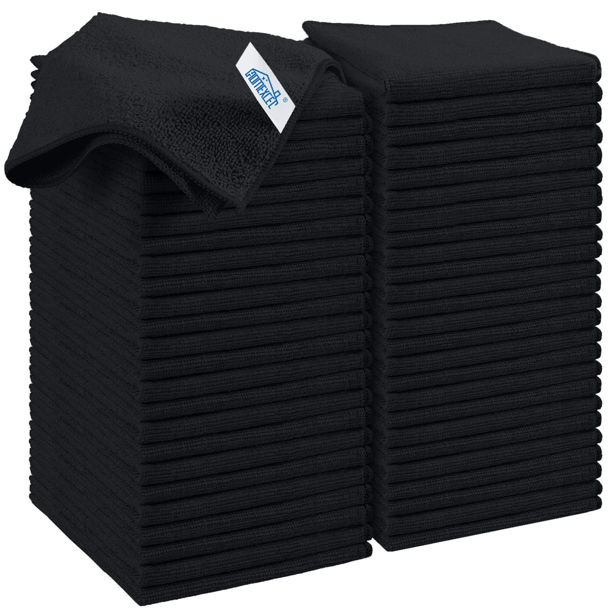 HOMEXCEL 12PK Microfiber Cleaning Cloth, Cleaning Rag for Home, 11.5x11.5in