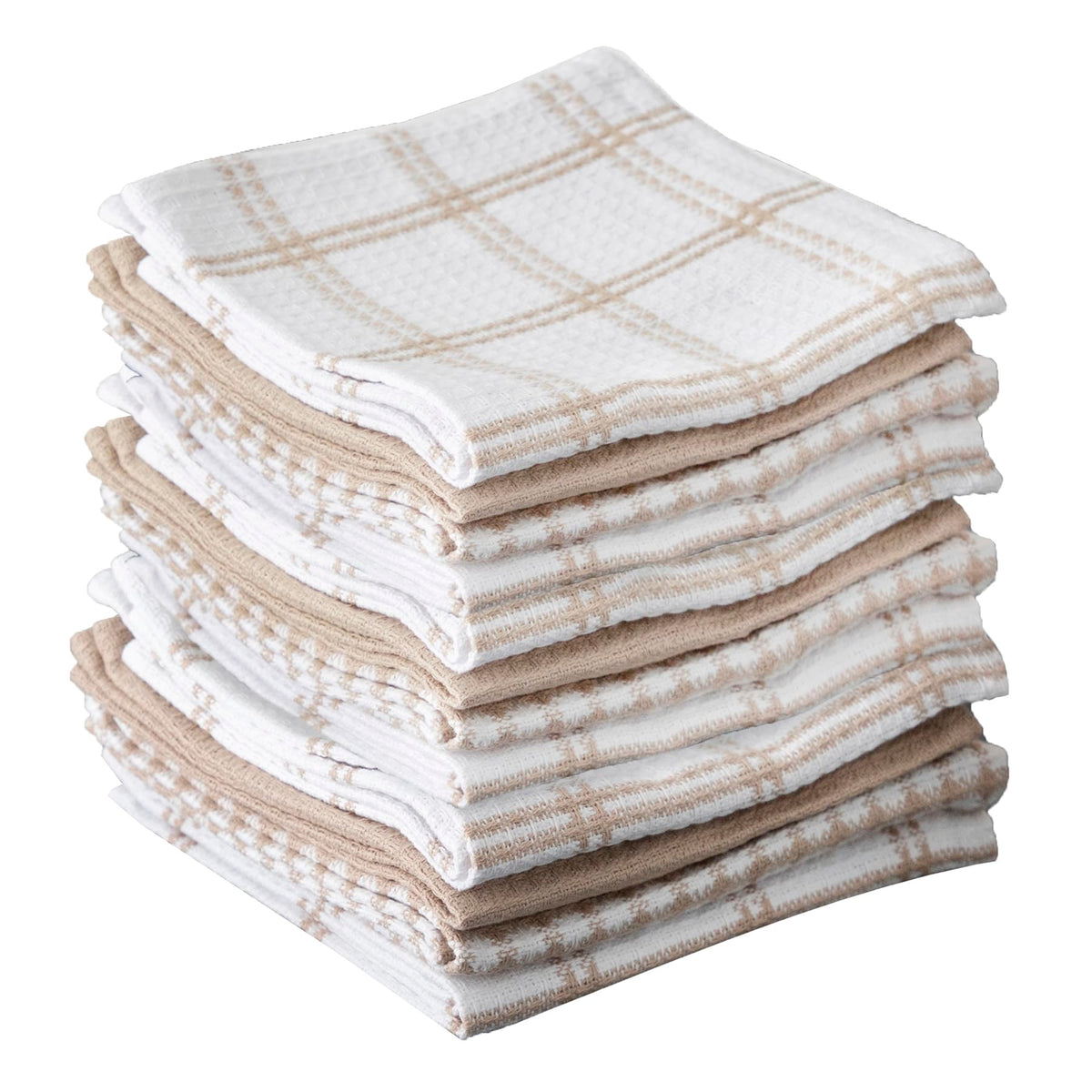 T-Fal Premium Waffle Dish Cloths: Highly Absorbent, Super Soft Long Lasting - 100% Cotton, 12"x13" Towel for Cleaning & Drying, (4-Pack), Cool