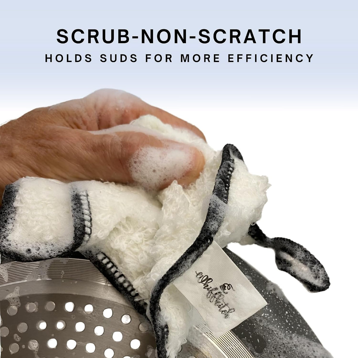 Whiffkitch Dishcloths Kitchen Dishrag Cleaning Scrub Reusable 6pk 6x7in