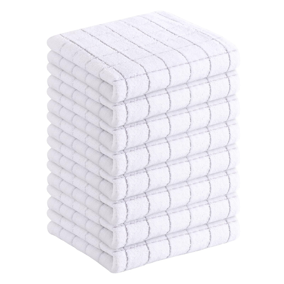 Homaxy 100% Cotton Terry Kitchen Dish Cloths, 6 Pack, Navy Blue
