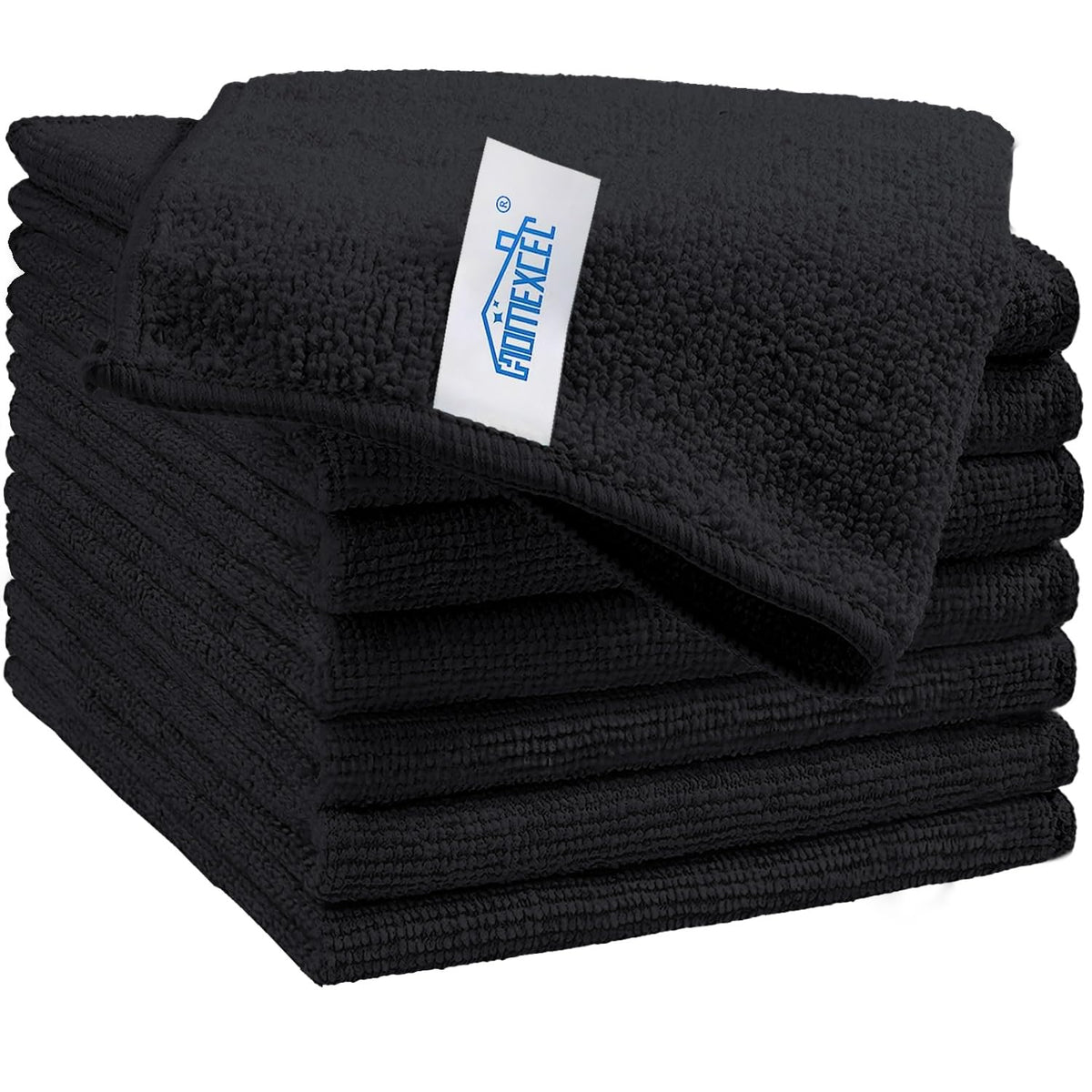 HOMEXCEL 12PK Microfiber Cleaning Cloth, Cleaning Rag for Home, 11.5x11.5in