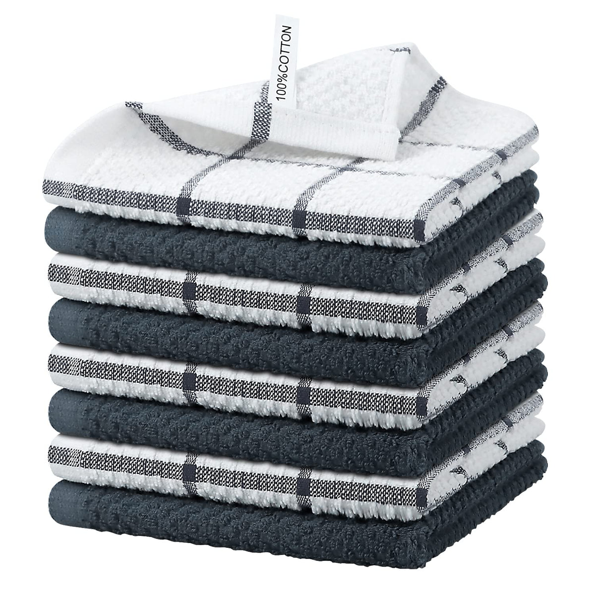 Nialnant 8 Pack Kitchen Dish Rags,Absorbent Kitchen Towels