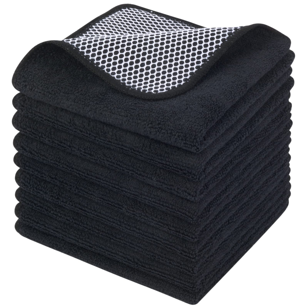 KinHwa Dish Cloths for Washing Dishes with Scrub Side, Microfiber Dish Rags