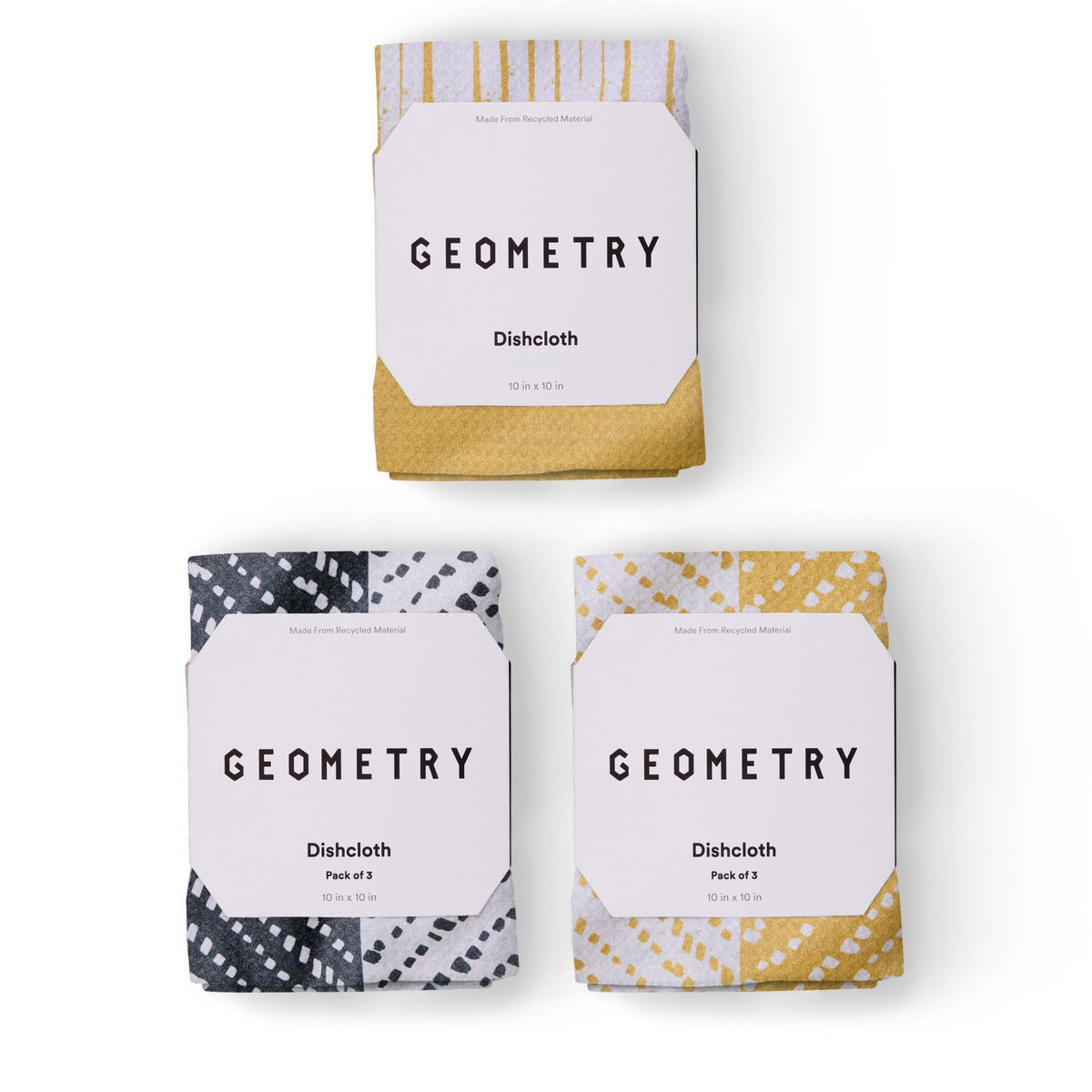 GEOMETRY Kitchen Dish Cloths - Quick Dry Dishcloths for Kitchen - Premium Dish Rags with Geoweave - 3-Pieces Autumn Checkers