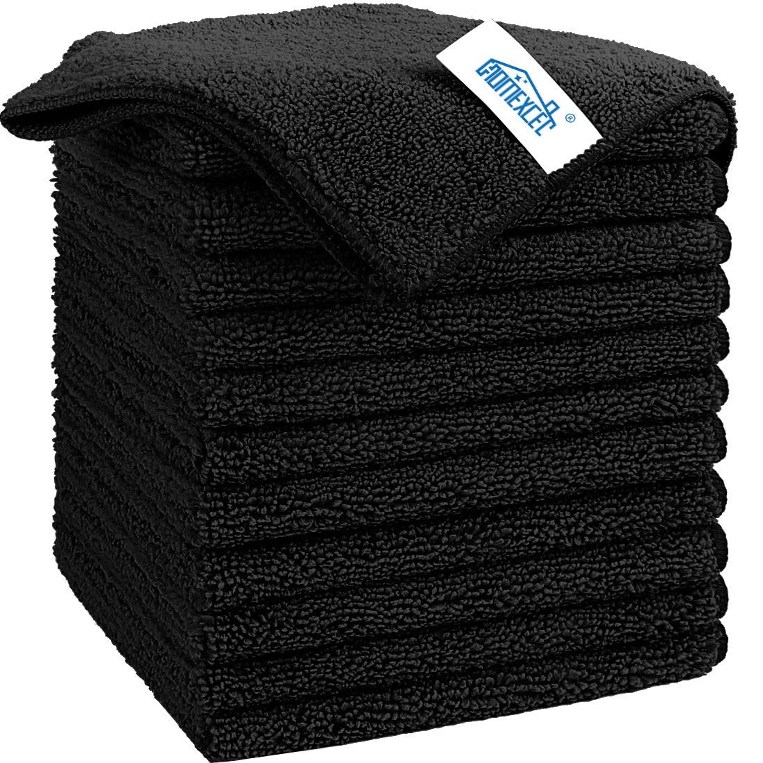 HOMEXCEL 12PK Microfiber Cleaning Cloth, Cleaning Rag for Home, 11.5x11.5in