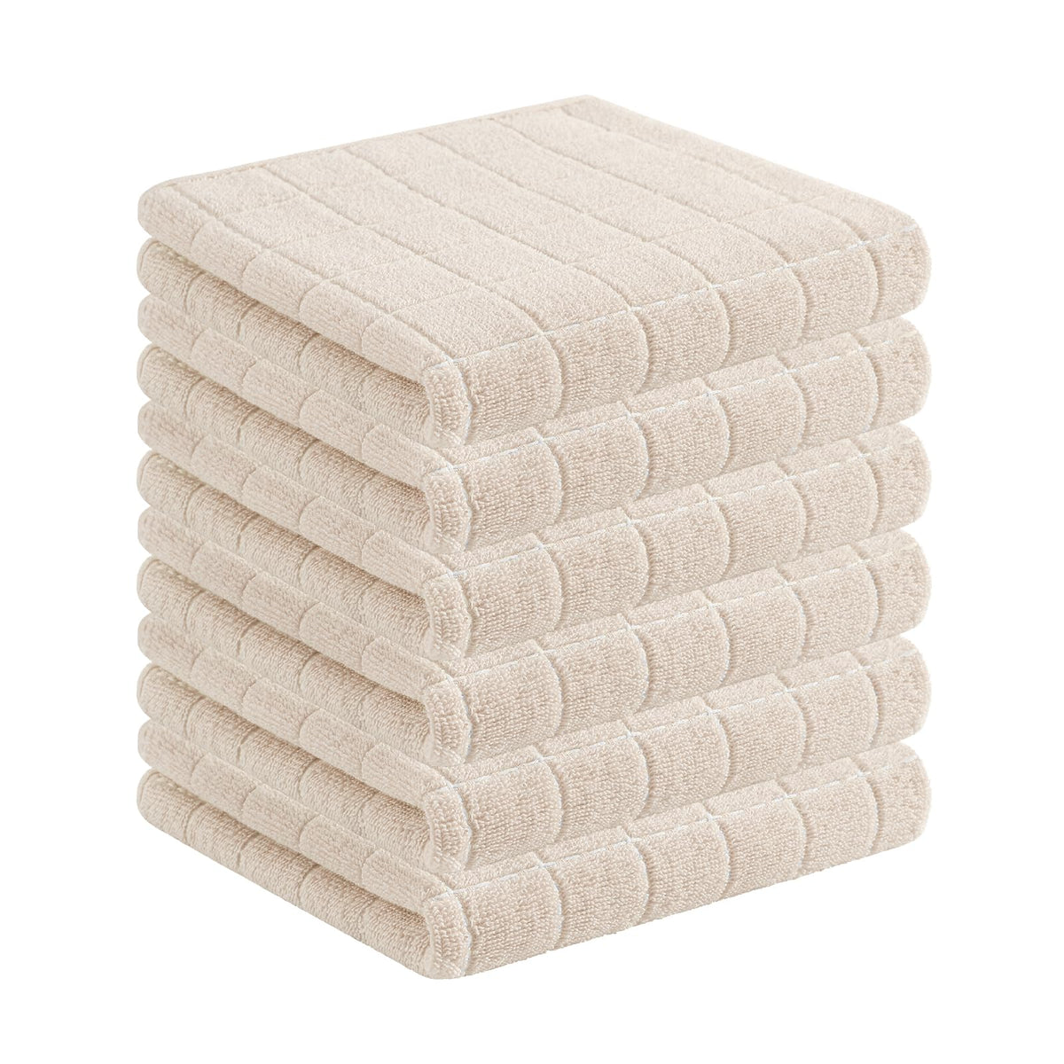 Homaxy 100% Cotton Terry Kitchen Dish Cloths, 6 Pack, Navy Blue