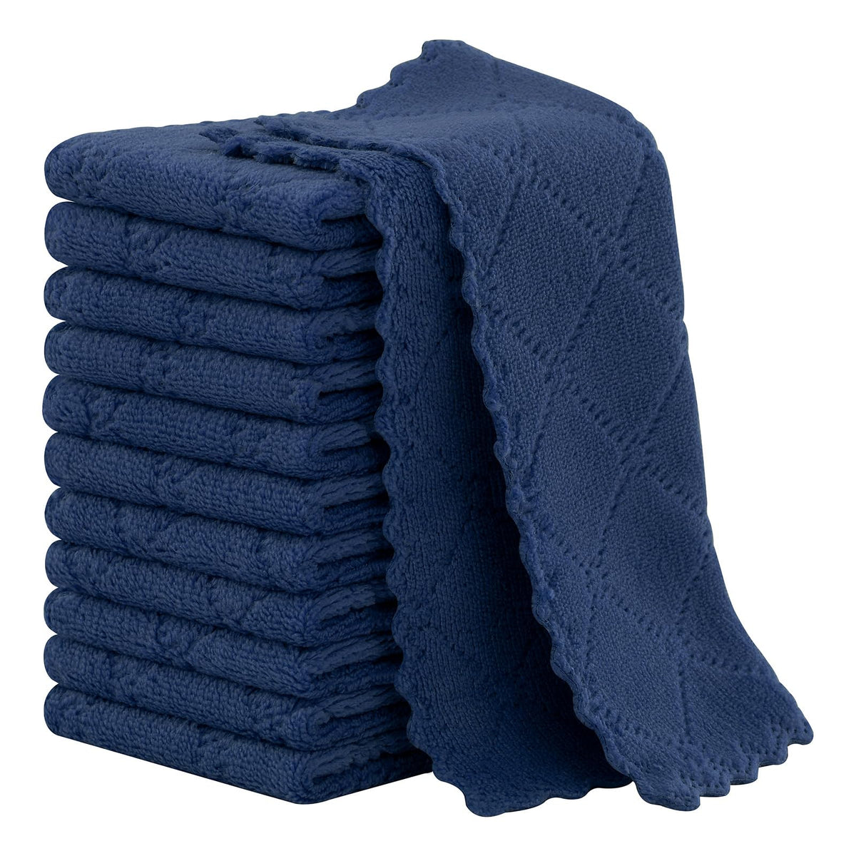 Homaxy 12 Pack Super Soft & Absorbent Dish Cloths, 10" x 10", Grey