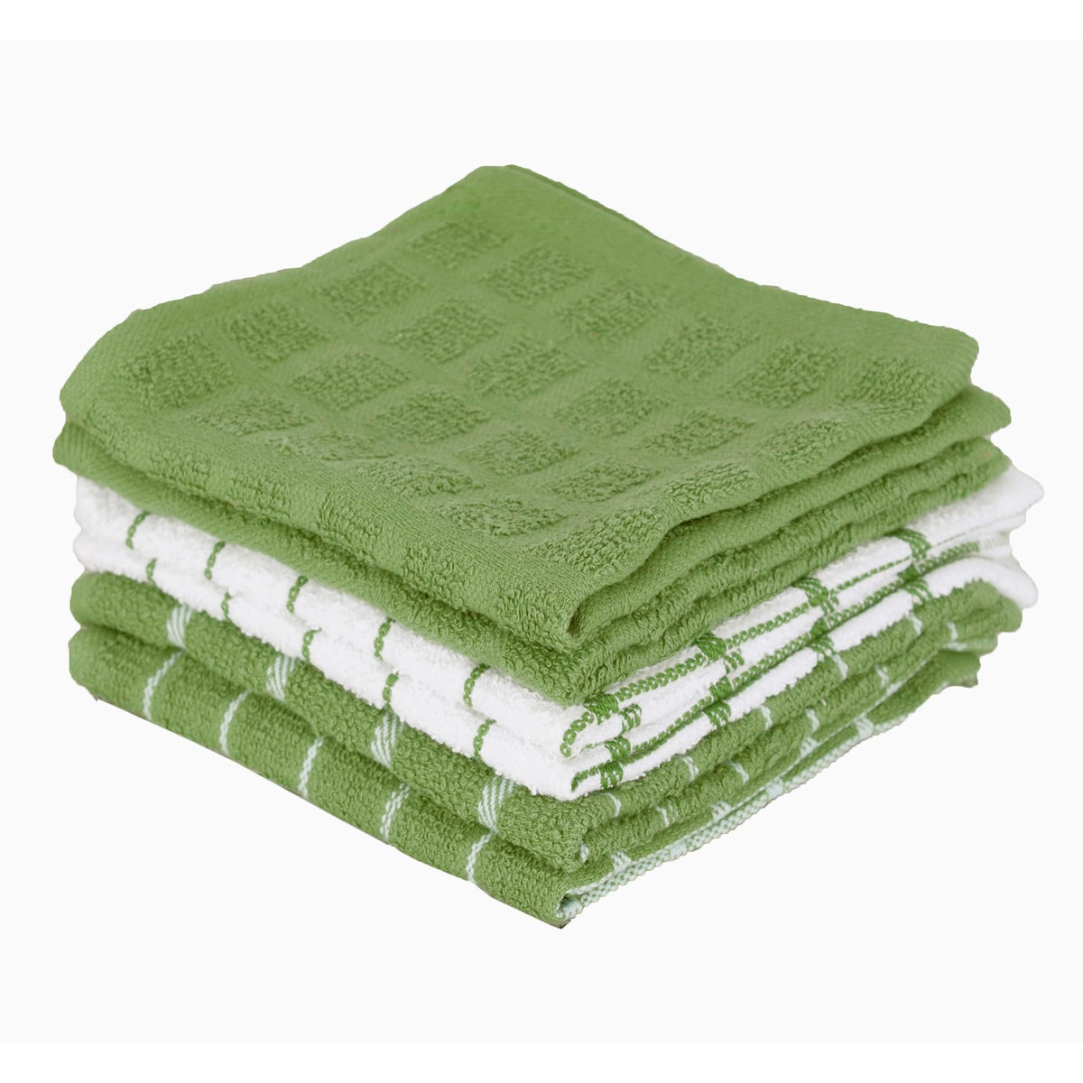 Ritz Premium 100% Cotton Terry Check Kitchen Dish Cloths - Highly Absorbent, Super Soft, Long-Lasting, 12"x12", 6-Pack, Federal Blue