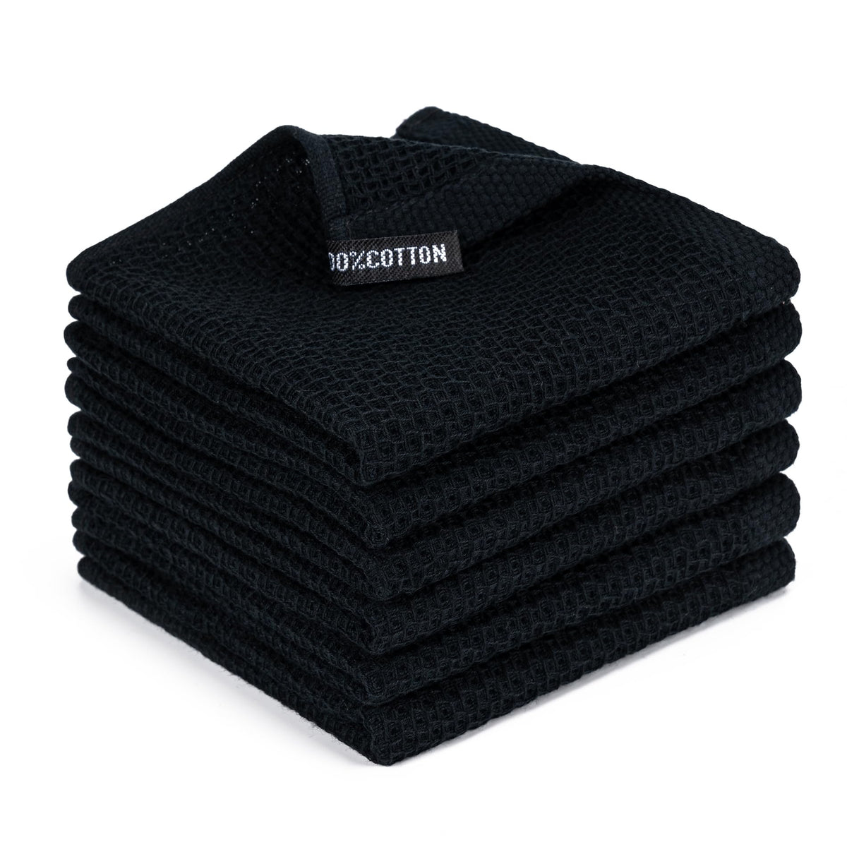 Kitchen Towels 6-Pack Kitchen Dish Cloths,100% Cotton,12x12 In,Dark Grey