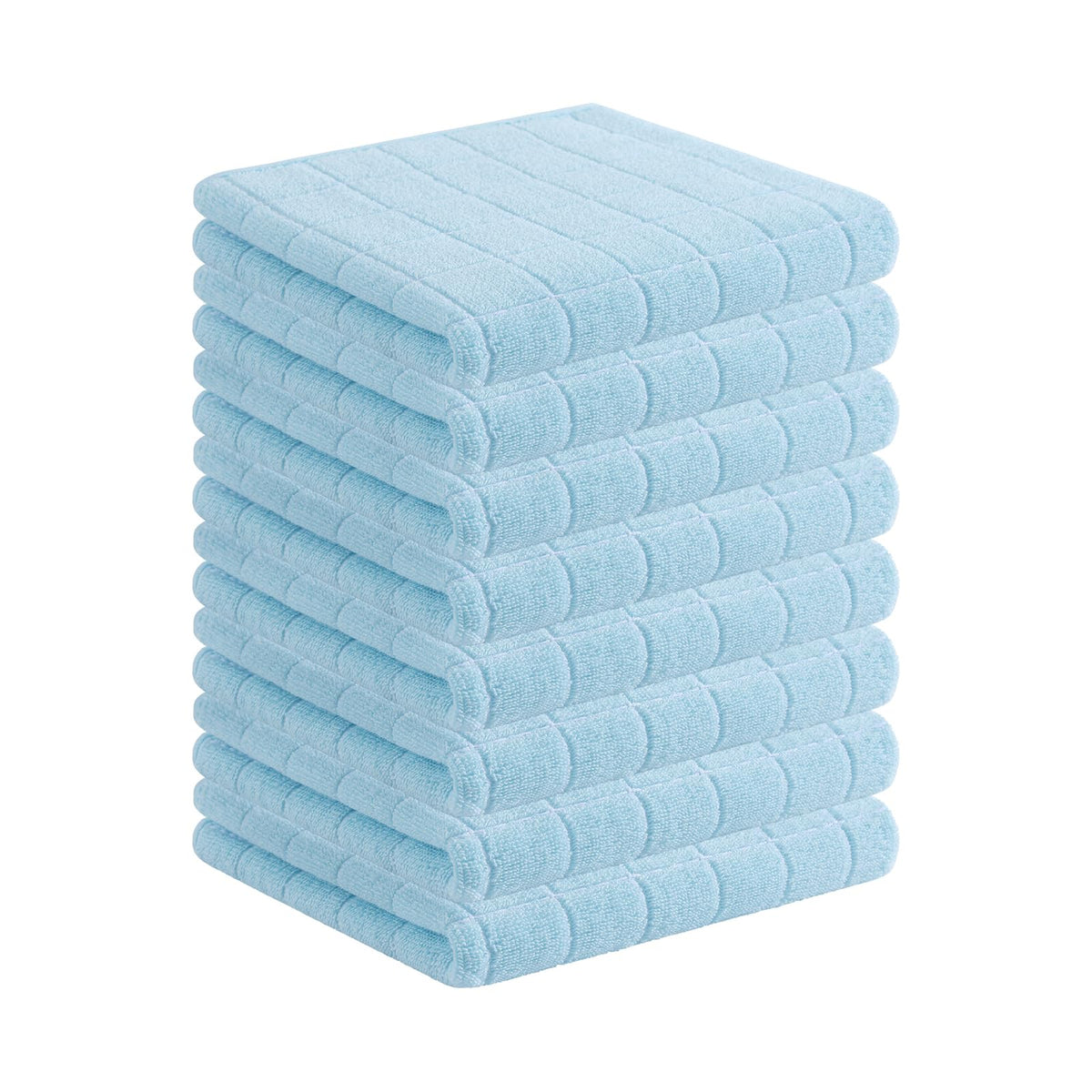 Homaxy 100% Cotton Terry Kitchen Dish Cloths, 6 Pack, Navy Blue