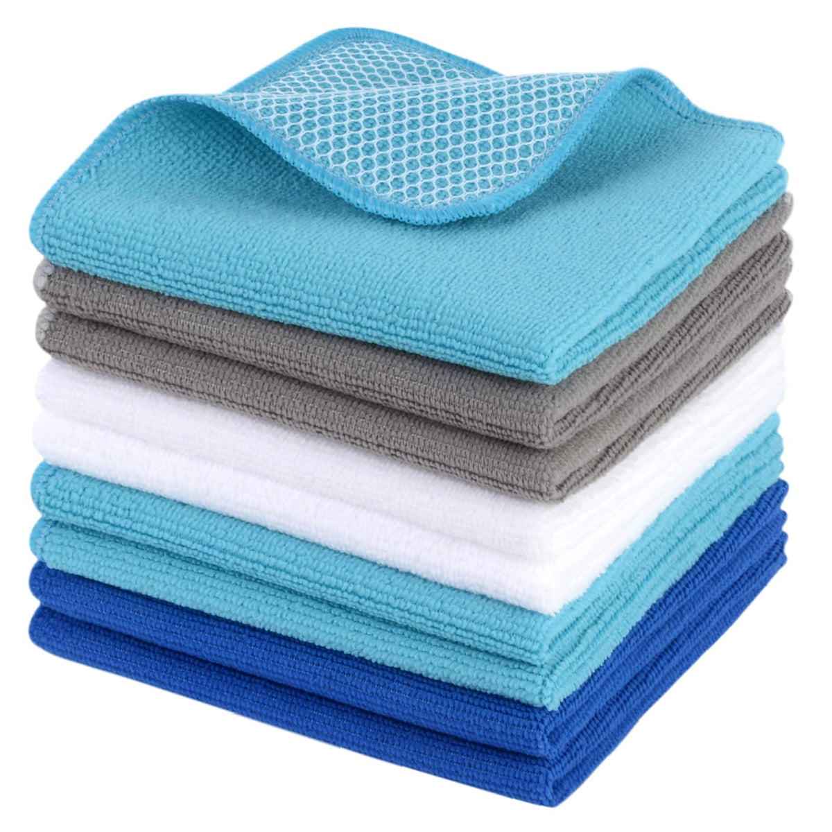 KinHwa Dish Cloths for Washing Dishes with Scrub Side, Microfiber Dish Rags