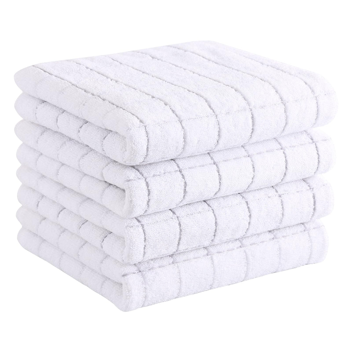 Homaxy 100% Cotton Terry Kitchen Dish Cloths, 6 Pack, Navy Blue