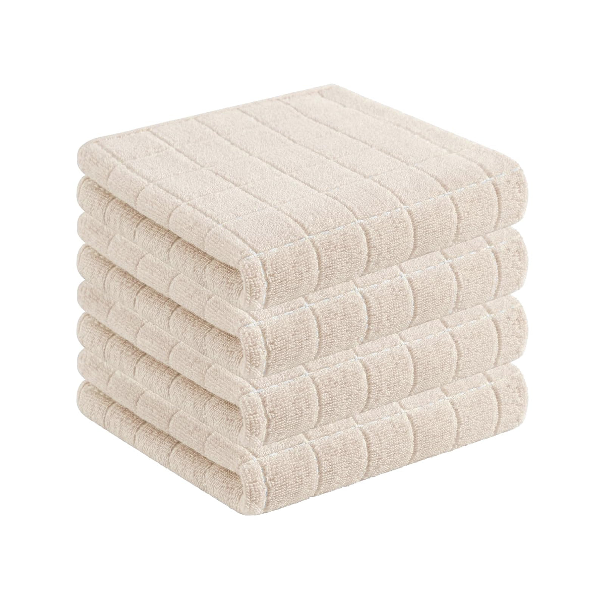 Homaxy 100% Cotton Terry Kitchen Dish Cloths, 6 Pack, Navy Blue