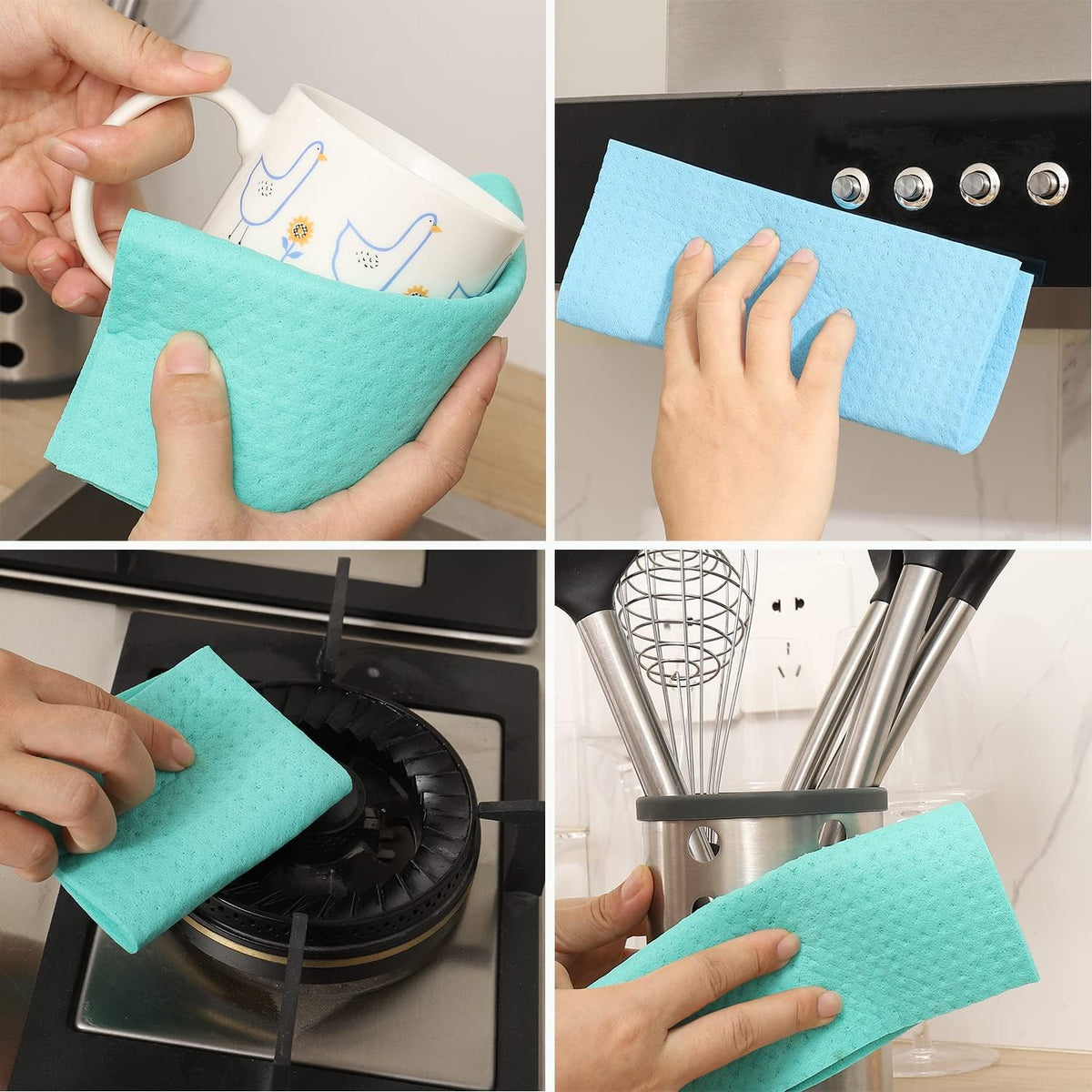 METUUTER 10 Pack Swedish DishCloths for Kitchen Cleaning Dish Cloths