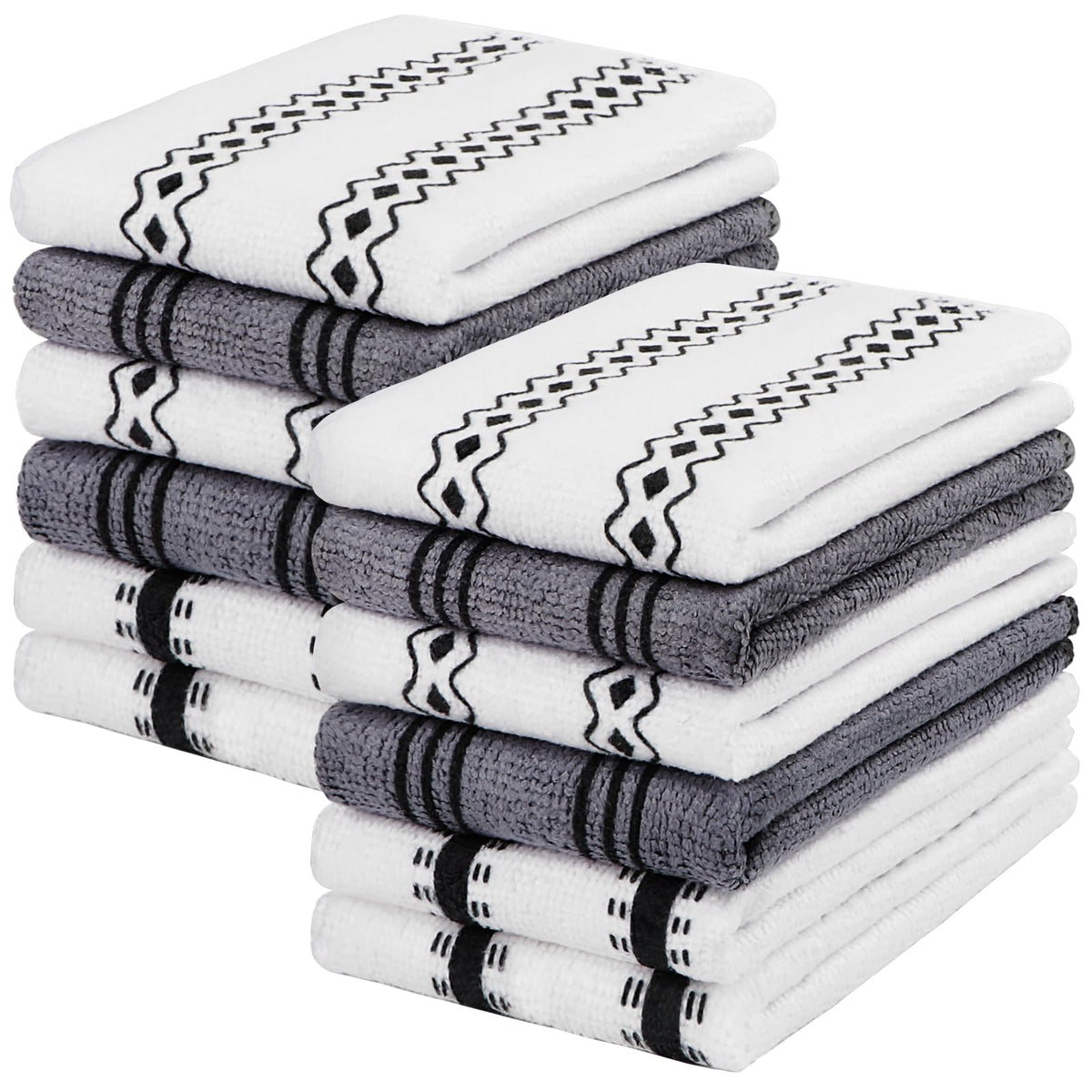 HOMEXCEL 12PK Microfiber Cleaning Cloth, Cleaning Rag for Home, 11.5x11.5in