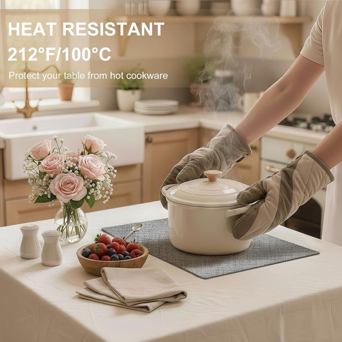 homing Faux Leather Heat Resistant Placemats 6 Packs