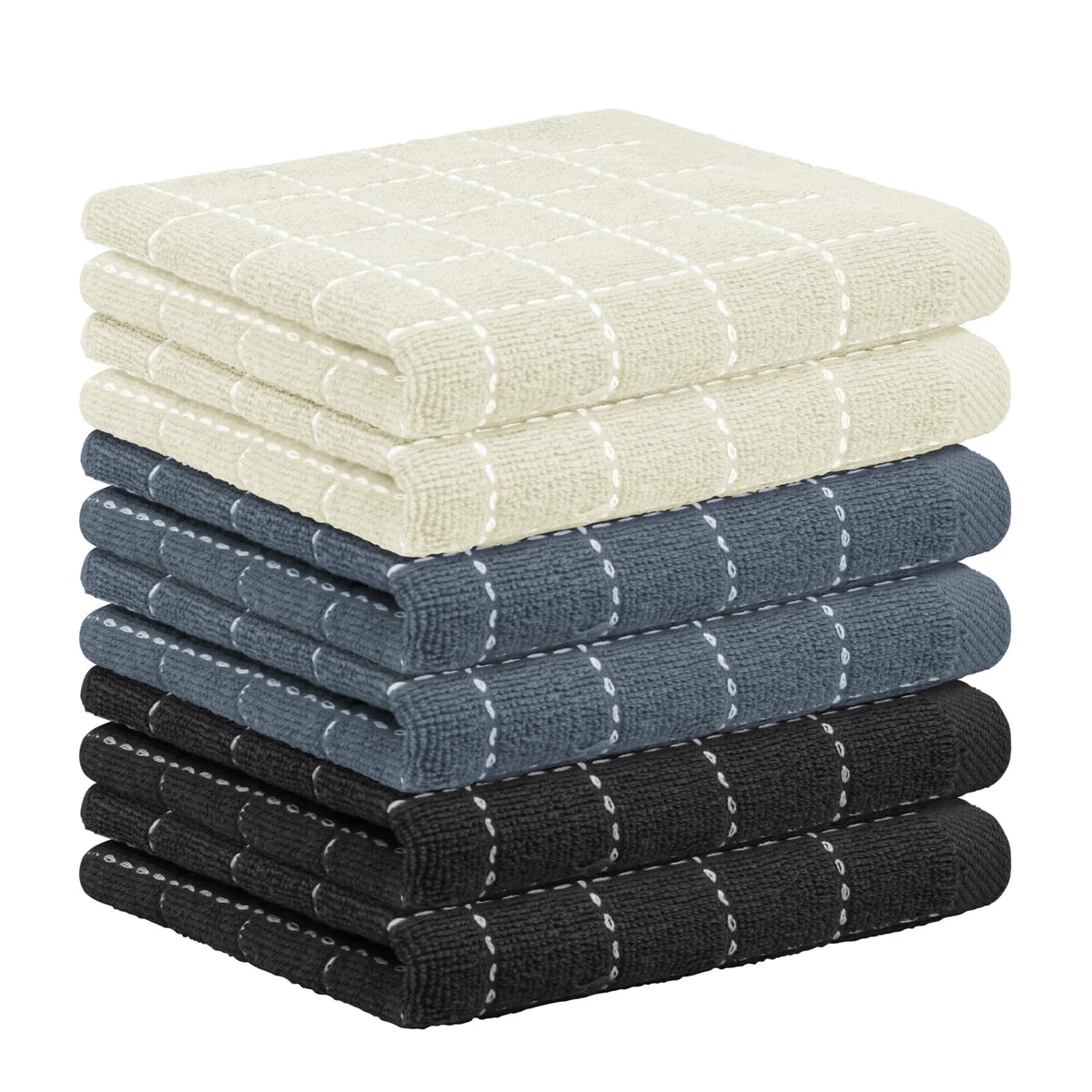 Nialnant 8 Pack Kitchen Dish Rags,Absorbent Kitchen Towels