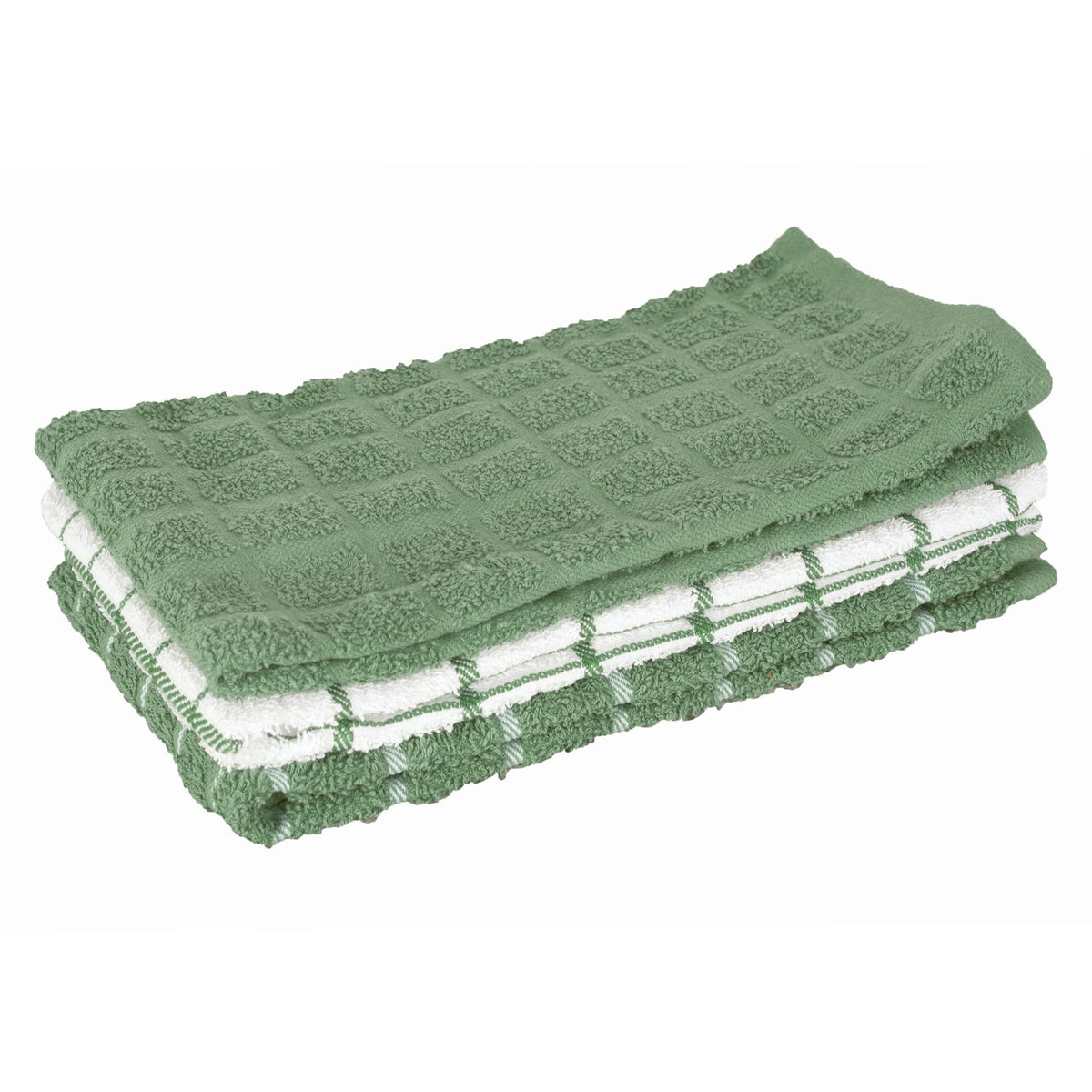 Ritz Premium 100% Cotton Terry Check Kitchen Dish Cloths - Highly Absorbent, Super Soft, Long-Lasting, 12"x12", 6-Pack, Federal Blue