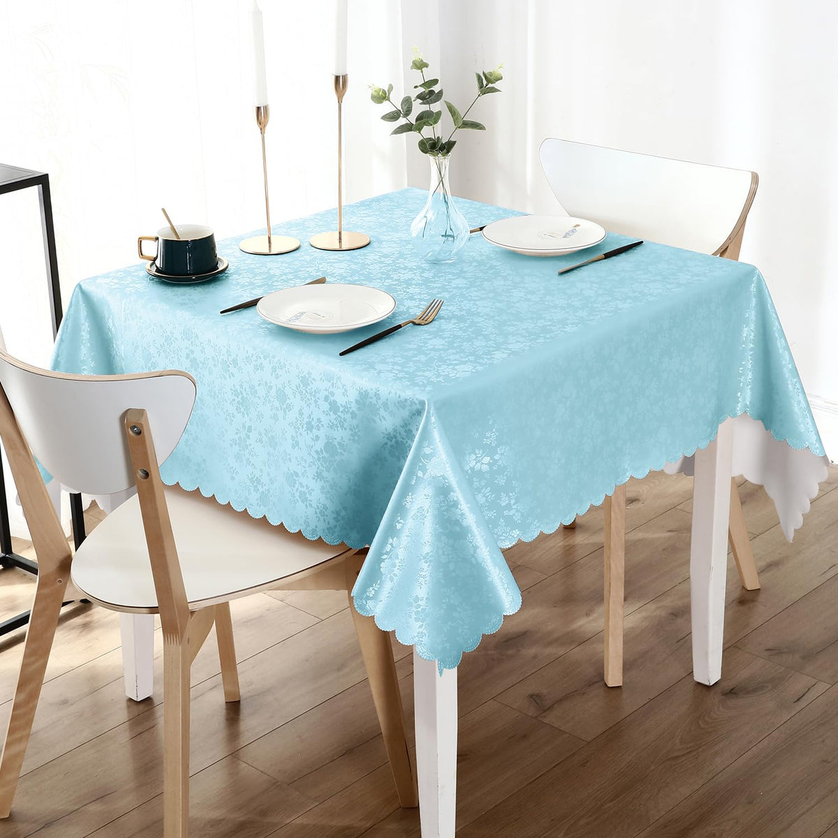 Smiry Rectangle Waterproof Heavy Duty Vinyl Tablecloths, 60 x 84 Inch