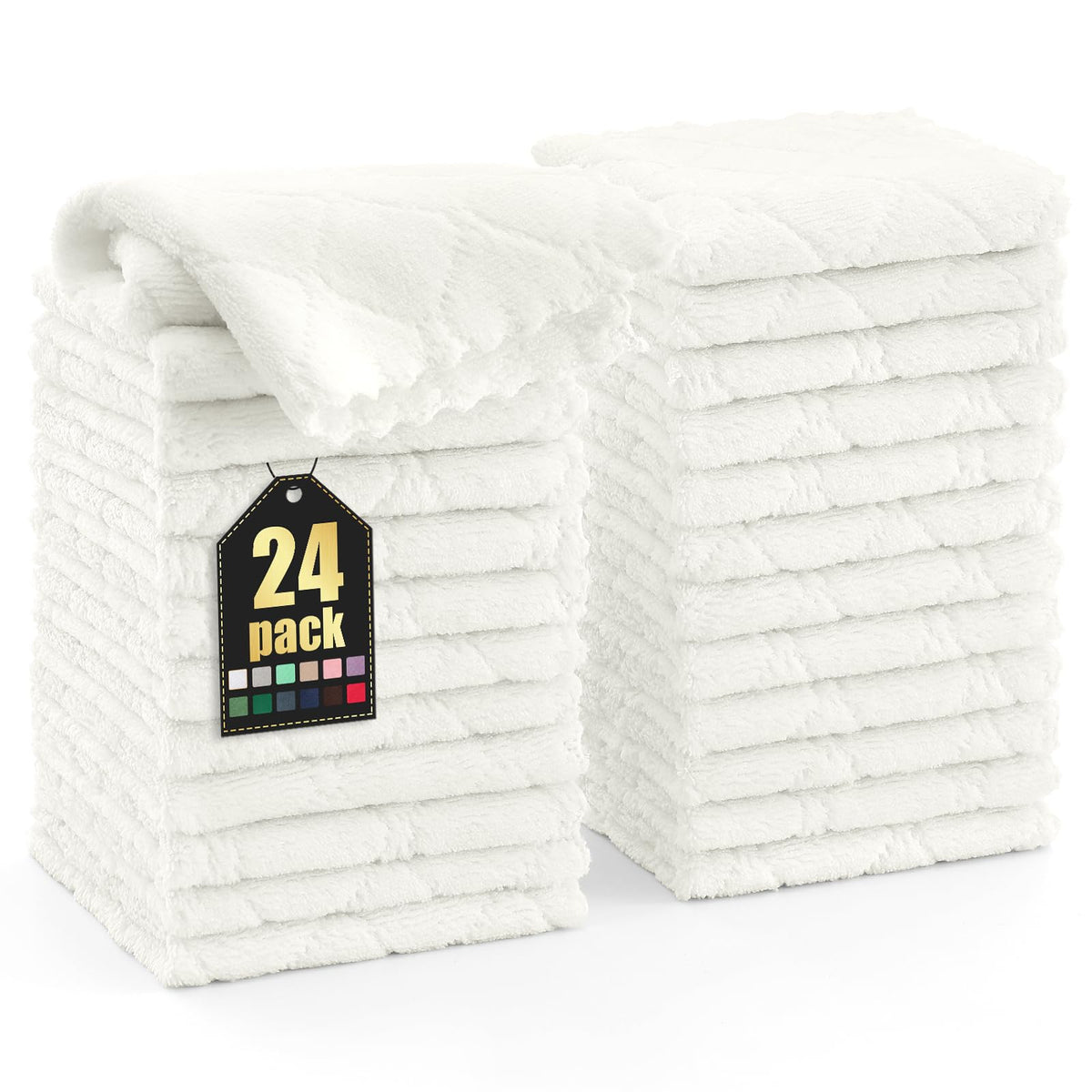 Homaxy 12 Pack Super Soft & Absorbent Dish Cloths, 10" x 10", Grey