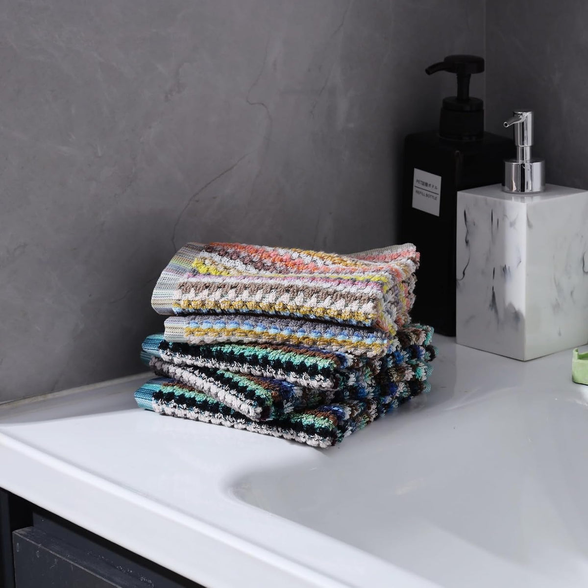 Oeleky Kitchen Dish Cloths for Washing Dishes, 100% Cotton Dishcloths