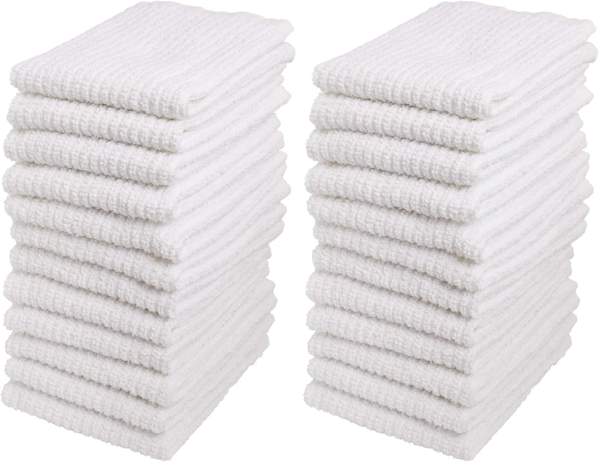 Dish Cloths, 12"x12" Dish Rags, 100% Cotton Kitchen Towels, 12 Pack